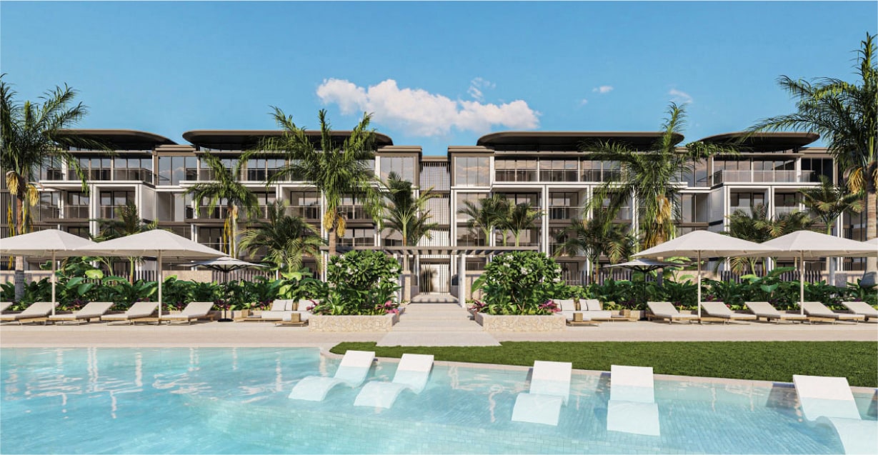 Residential houses with swimming pool